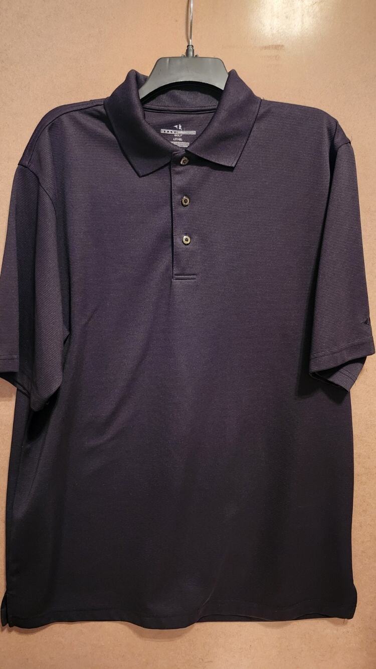 Grand Slam Men’s Golf Shirt Performance Polo Shirt Black Size Large #539